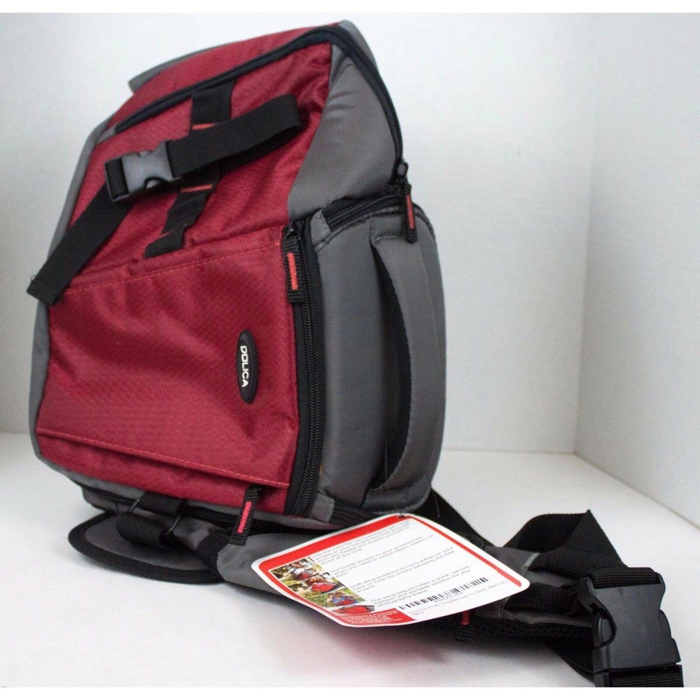 Dolica SB-015RD Sling Backpack for DSLR, (Red/Gray) - Picture 1 of 4